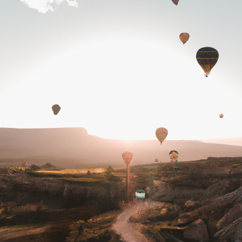 Kapadokya balon turu günbatımı manzarası