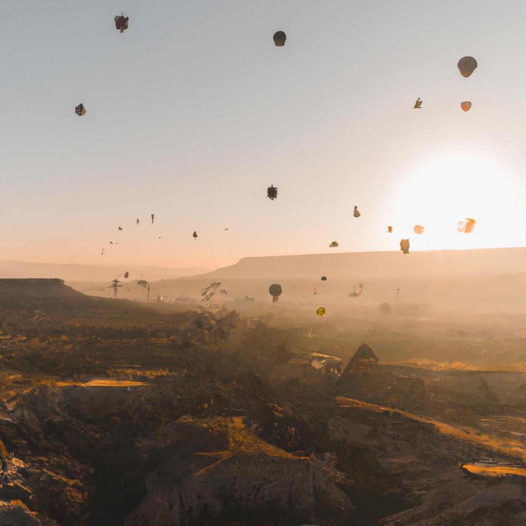 Kapadokya balon turu gün doğumu manzarası