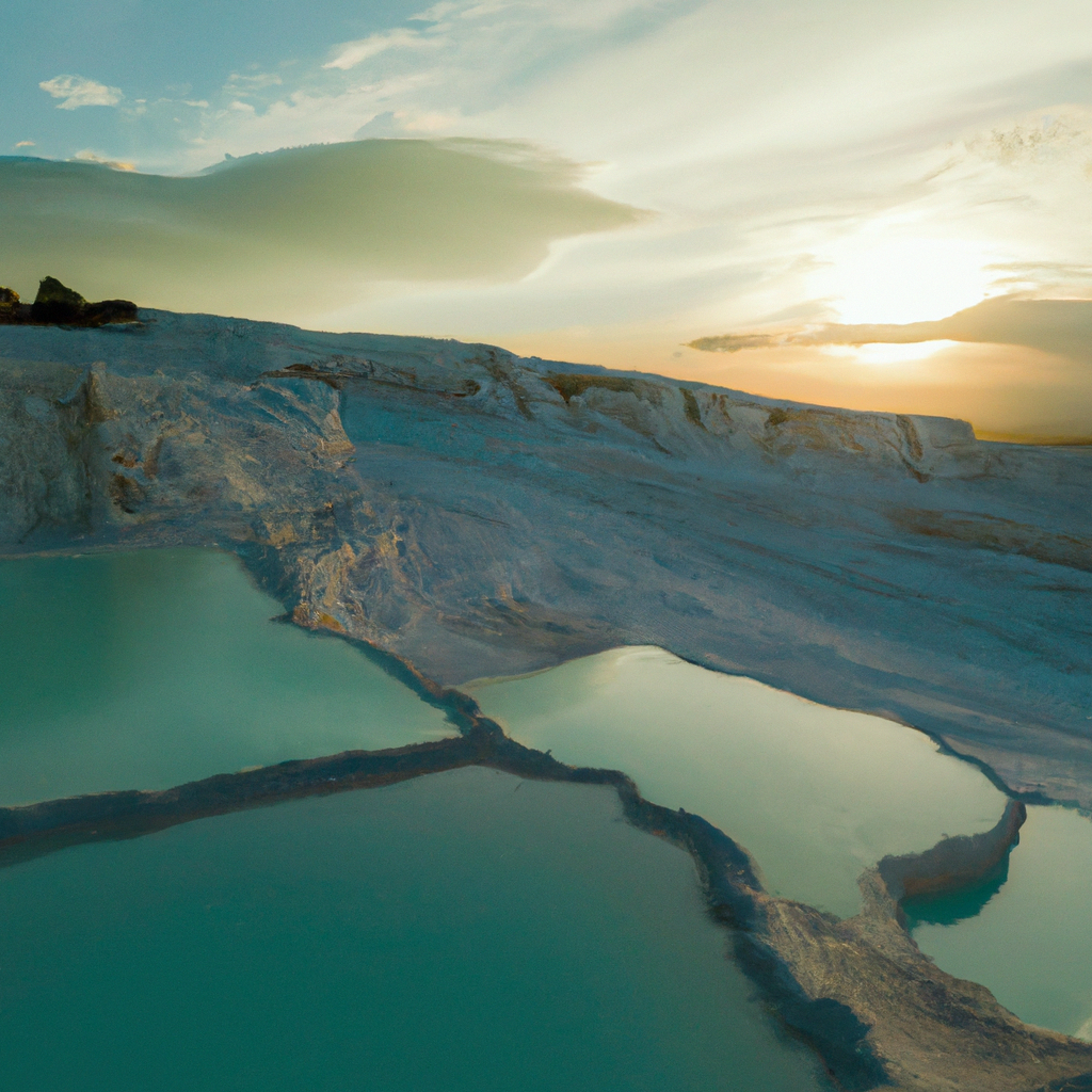 Pamukkale termal sularında müşteriler